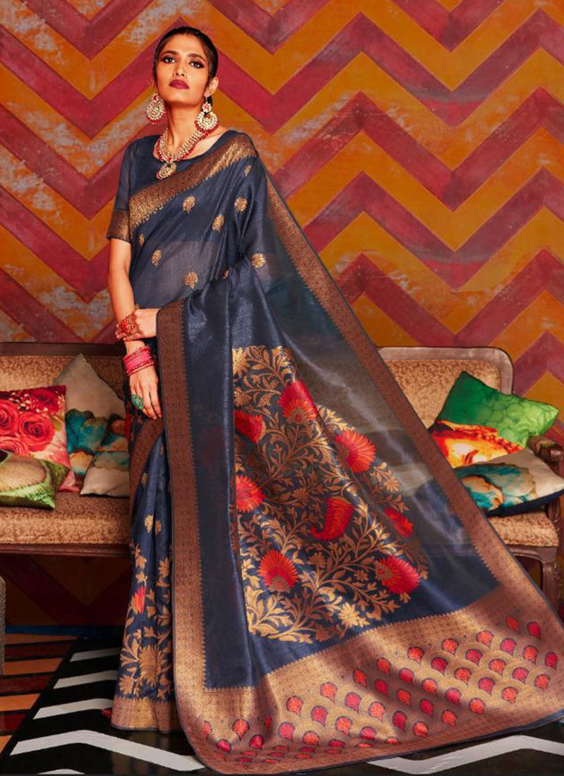 Kandira Exclusive Handloom Silk Weaving Sarees Collection 116001-116006